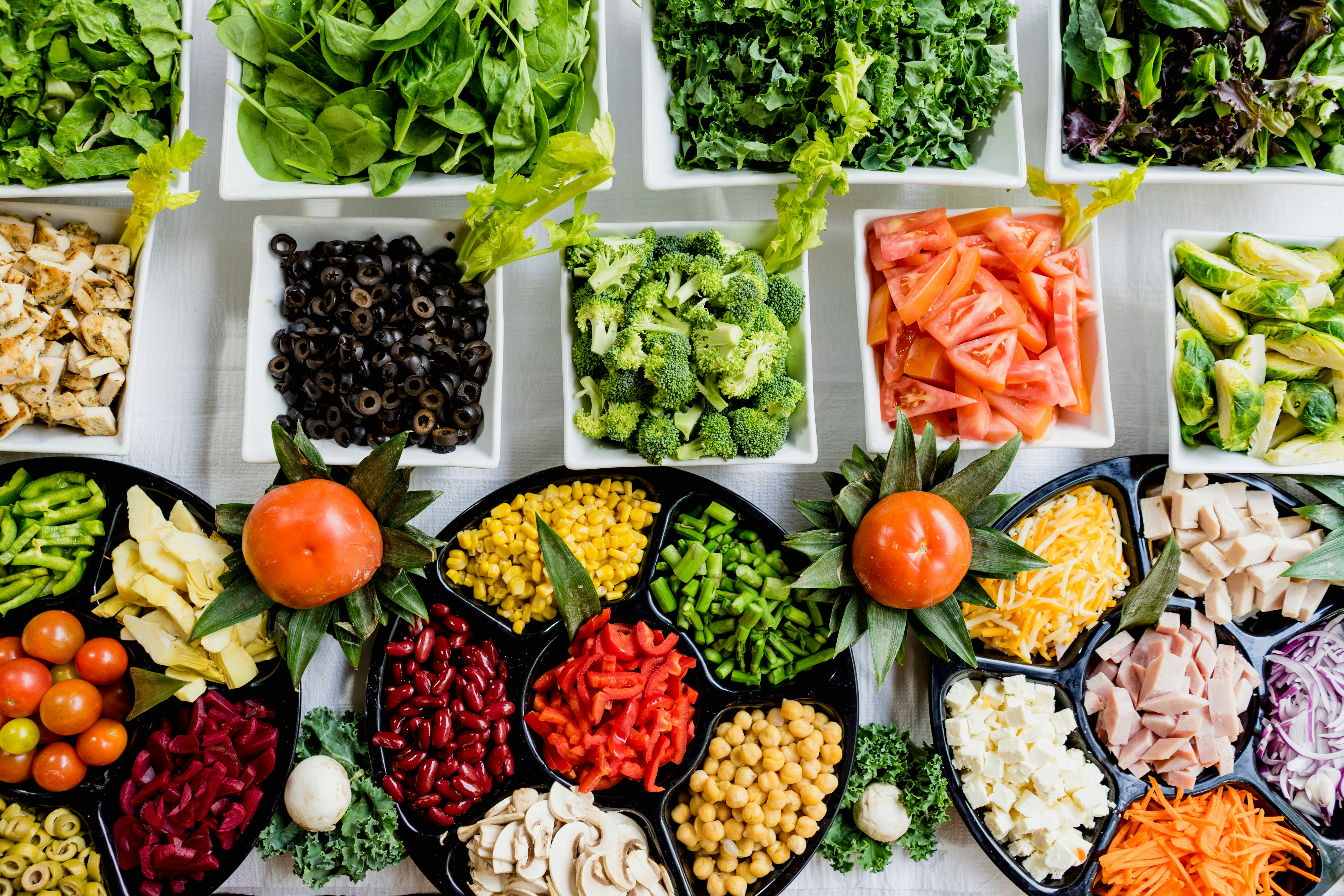 Healthy food background top